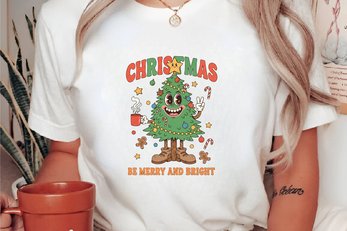 Be Merry and Bright Christmas, Santa, an Illustration by DreamArtGraphic (Photo 5 of 5)