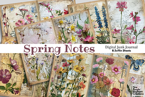 Spring Flower Field Junk Journal