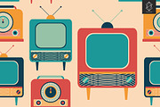 Retro media seamless pattern set, a Pattern Graphic by Yury Velikanov (Thumbnail 3 of 5)