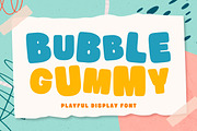 Bubble Gummy | Playful Display Font, a Sans Serif Font by Mahesans Co (Thumbnail 1 of 10)