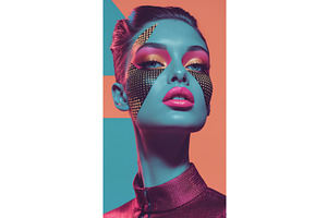 Futuristic portrait of a woman with, an Illustration by tilialucida