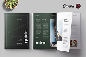 Services & Pricing Guide Canva, a Brochure Template by Pixelpick