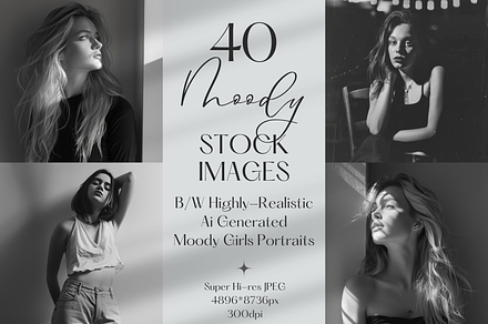 Moody Portraits Stock Images