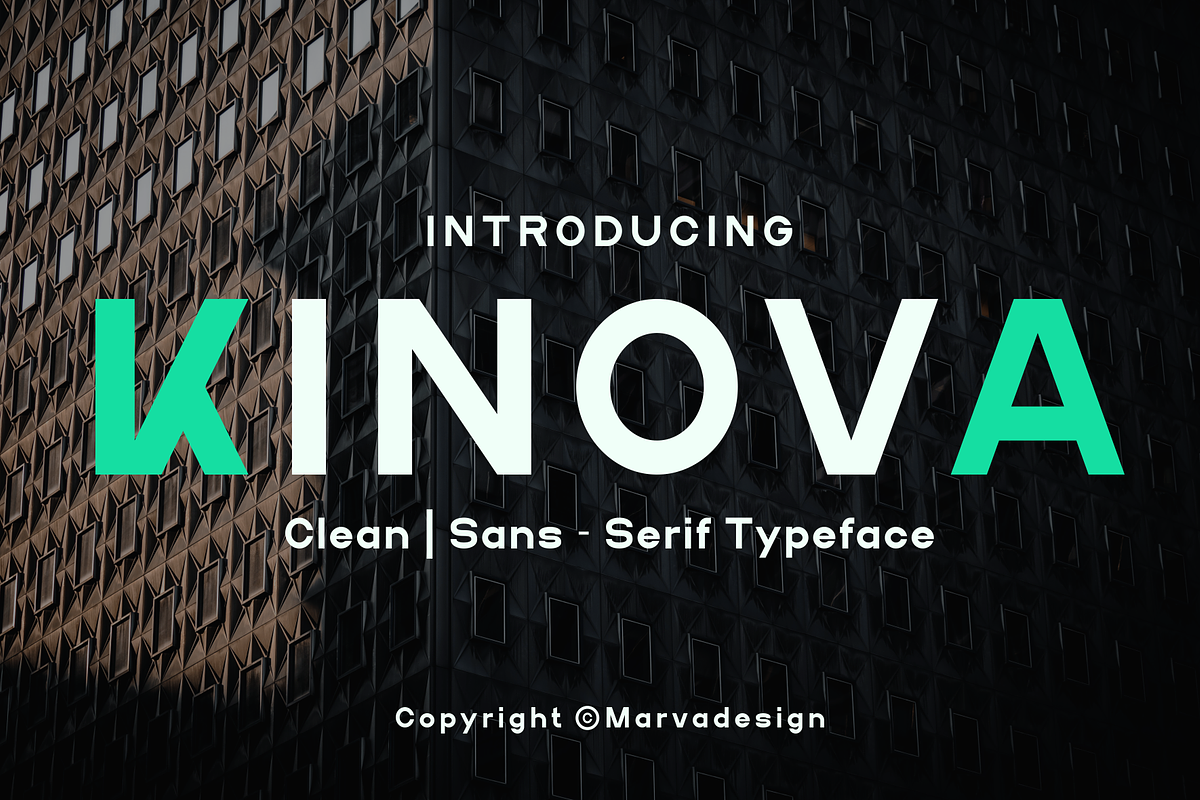 Kinova - A Modern Sans Serif Font, a Sans Serif Font by Marvadesign (Photo 1 of 7)