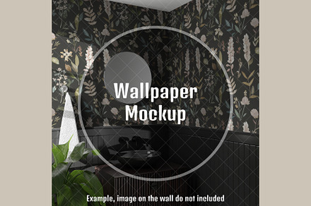 Wallpaper Mockup in Home Interior, a Product Mockup by MockupArtDesign