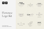 Florence Logo Kit | Logos Ai Eps Psd, a Branding & Logo Template by Feel This (Thumbnail 1 of 11)