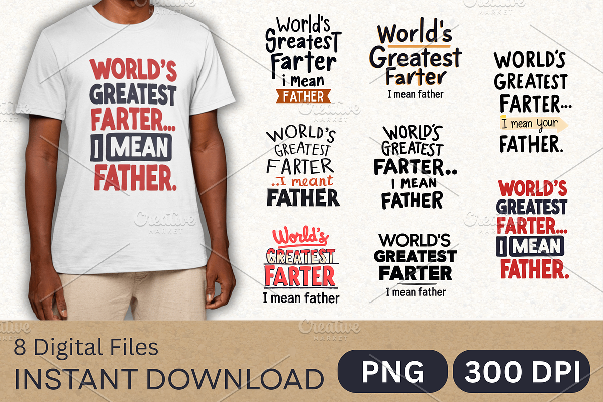 Funny Dad PNG Bundle, an Object Graphic by Canvagator (Photo 1 of 3)