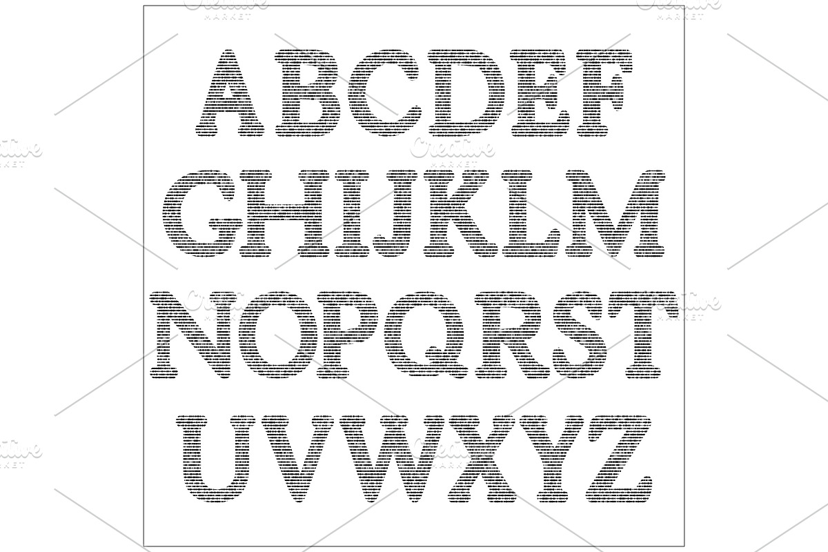 Vector Alphabet Set, an Outline Icon by RODINA (Photo 1 of 3)