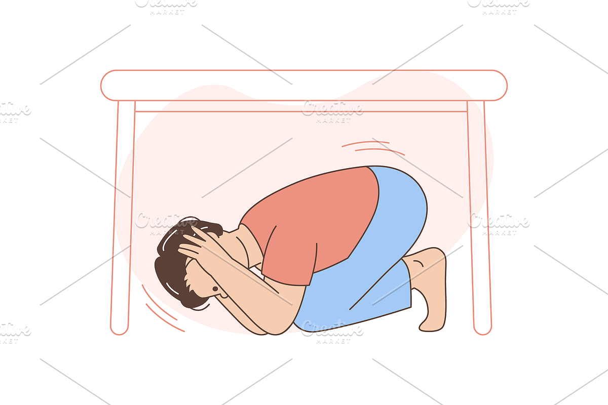 Earthquake Safety Illustration, an Object Graphic by Jump Studio (Photo 7 of 12)