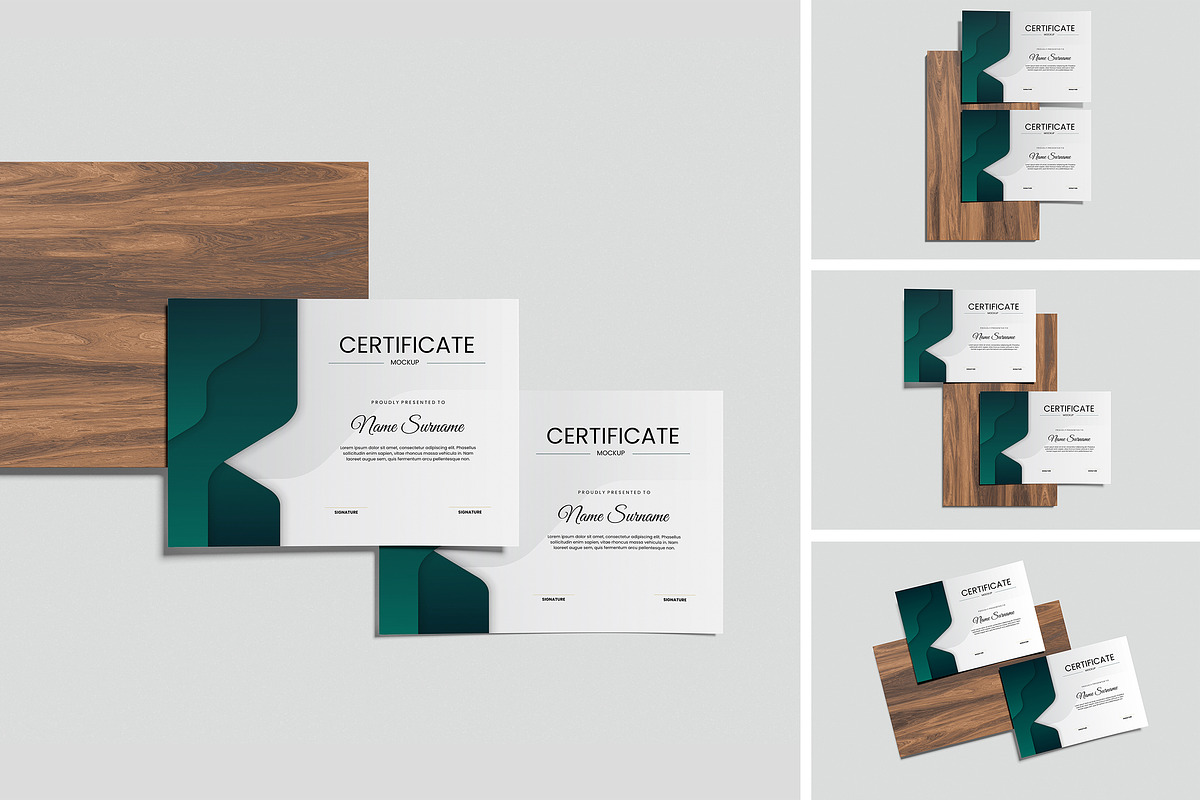 Certificate Mockup, an Advertising Mockup by Twins_studio926 (Photo 1 of 5)