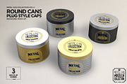 Round Cans Plug Metal Cap Mockup, a Cups & Container Mockup by INCDesign (Thumbnail 7 of 11)