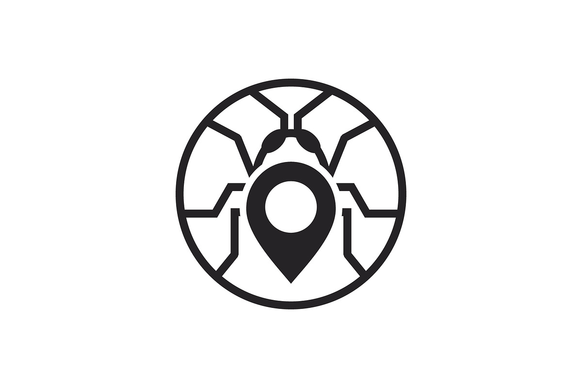 bug pest spot location logo, a Branding & Logo Template by ZHR Creative