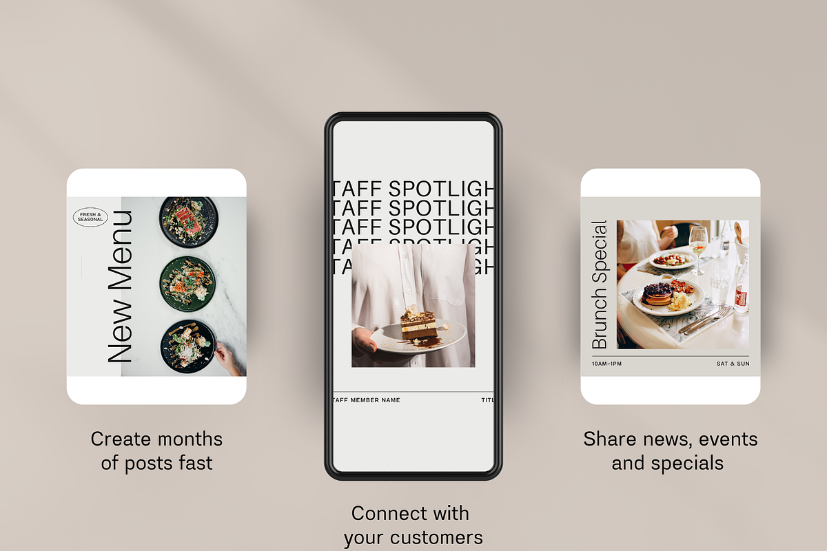 Restaurant Canva Instagram Kit, a Social Media Template by Rose & Co. (Photo 6 of 8)