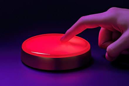 Emergency Red Button Pressed by Hand, a Technology Photo by Virgo Studio