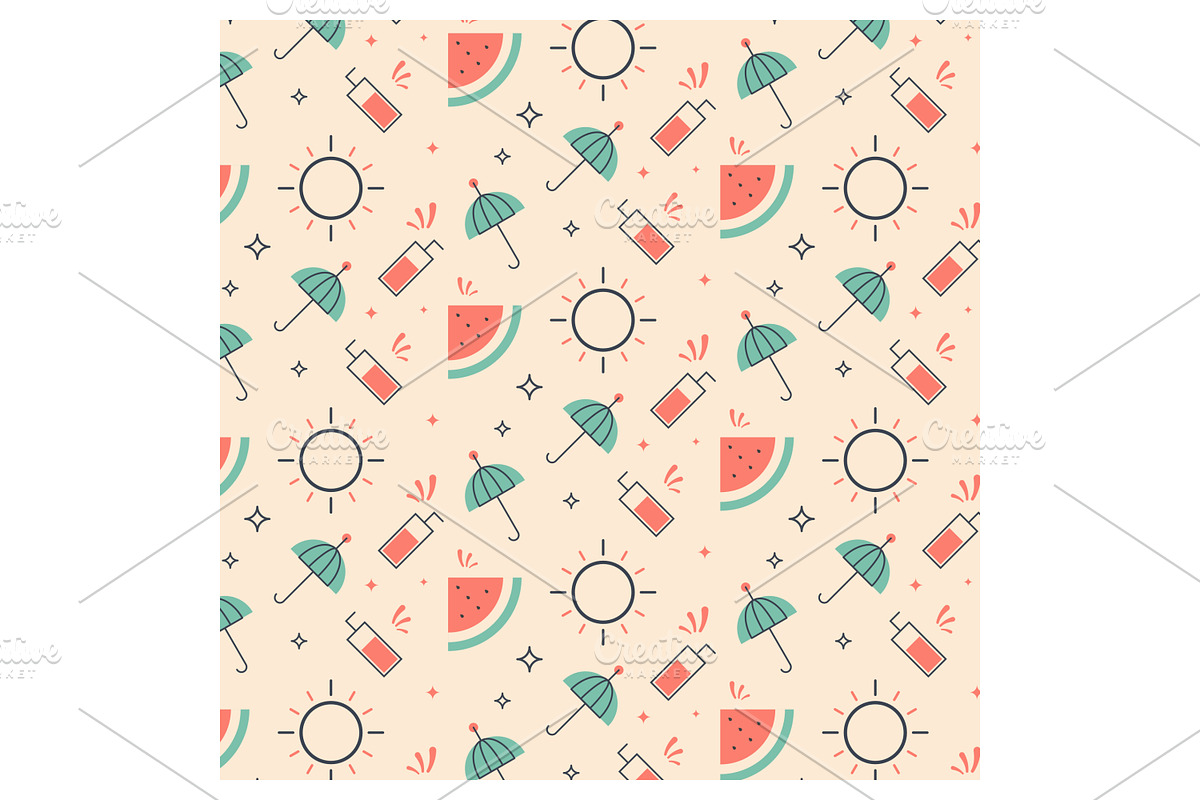 Summer pattern, a Decorative Illustration by Creative Backgrounds