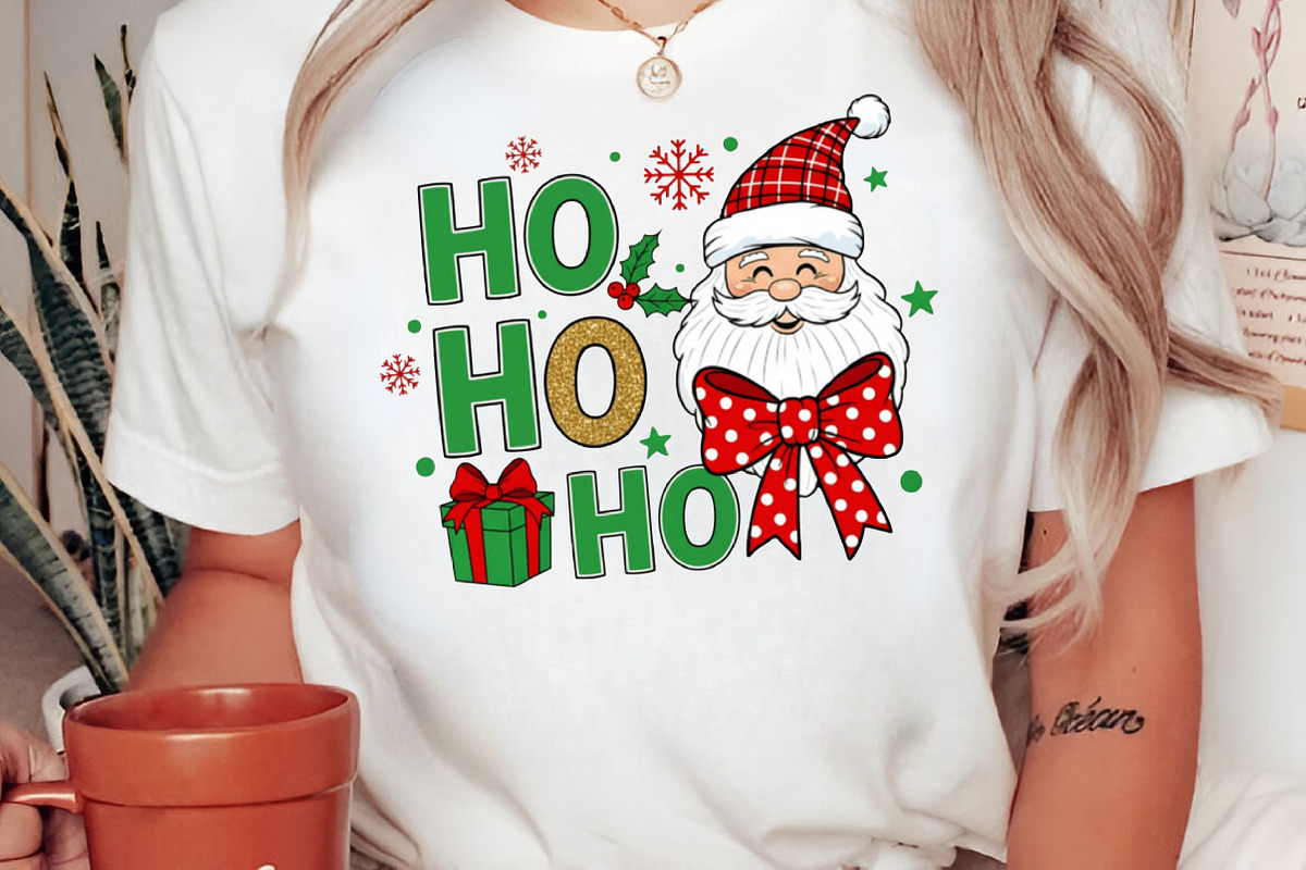 Christmas Coquette Santa Ho Ho Ho, an Illustration by Designking (Photo 3 of 5)