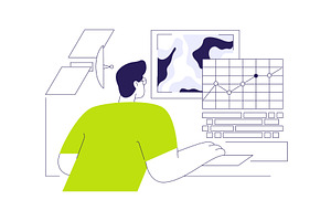 Satellite data analysis abstract, an Illustration by Visual Generation