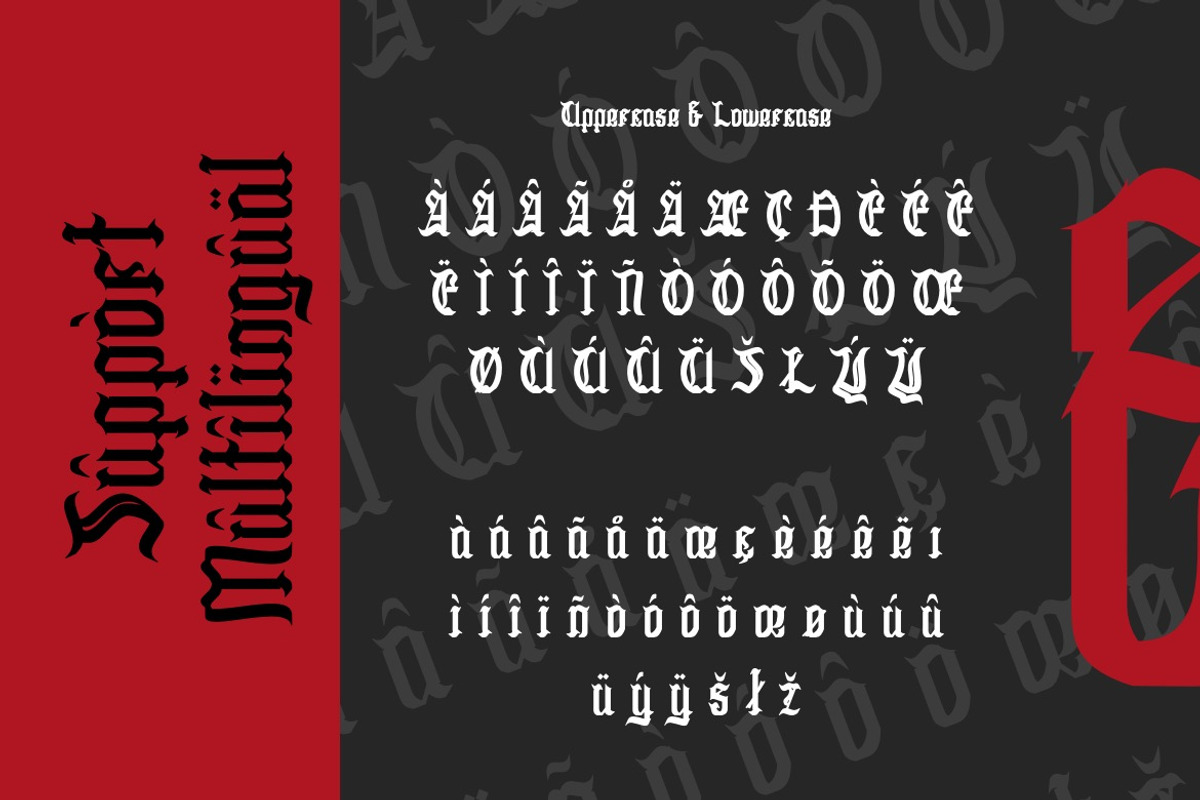 JavierSkull - Decorative Blackletter, a Blackletter Font by Dhabee (Photo 2 of 15)
