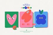 Shape Set - Cute Emotion, an Object Graphic by line & plane (Thumbnail 7 of 10)