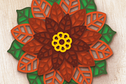 3D Poinsettia Flower Mandala, an Object Graphic by Arshad Ali (Thumbnail 5 of 8)