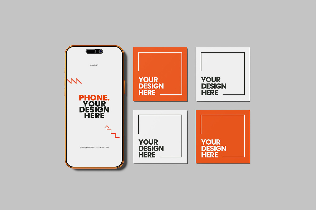 Instagram Post Mockup(Scene Creator), an iPhone Mockup by Graphiculon (Photo 7 of 11)