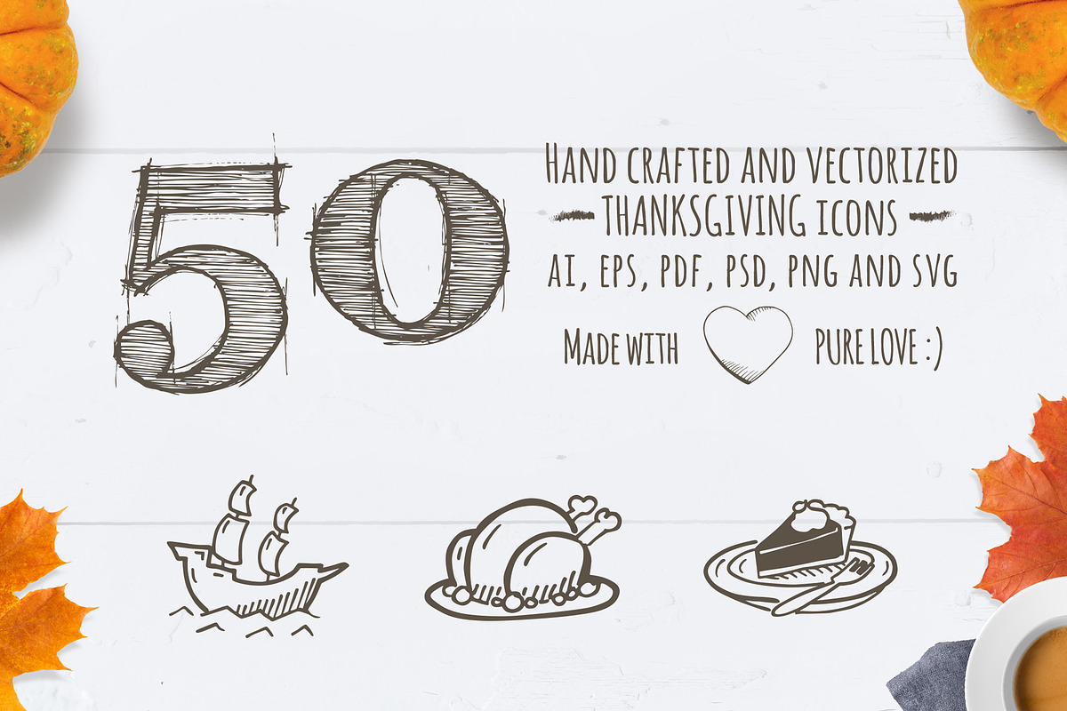 Thanksgiving - Hand Drawn Icons, an Icon by Good Stuff No Nonsense (Photo 2 of 7)