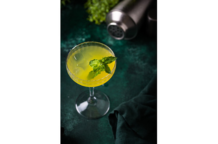 Tropical yellow lemon cocktail on, a Food & Drink Photo by Yulia Furman