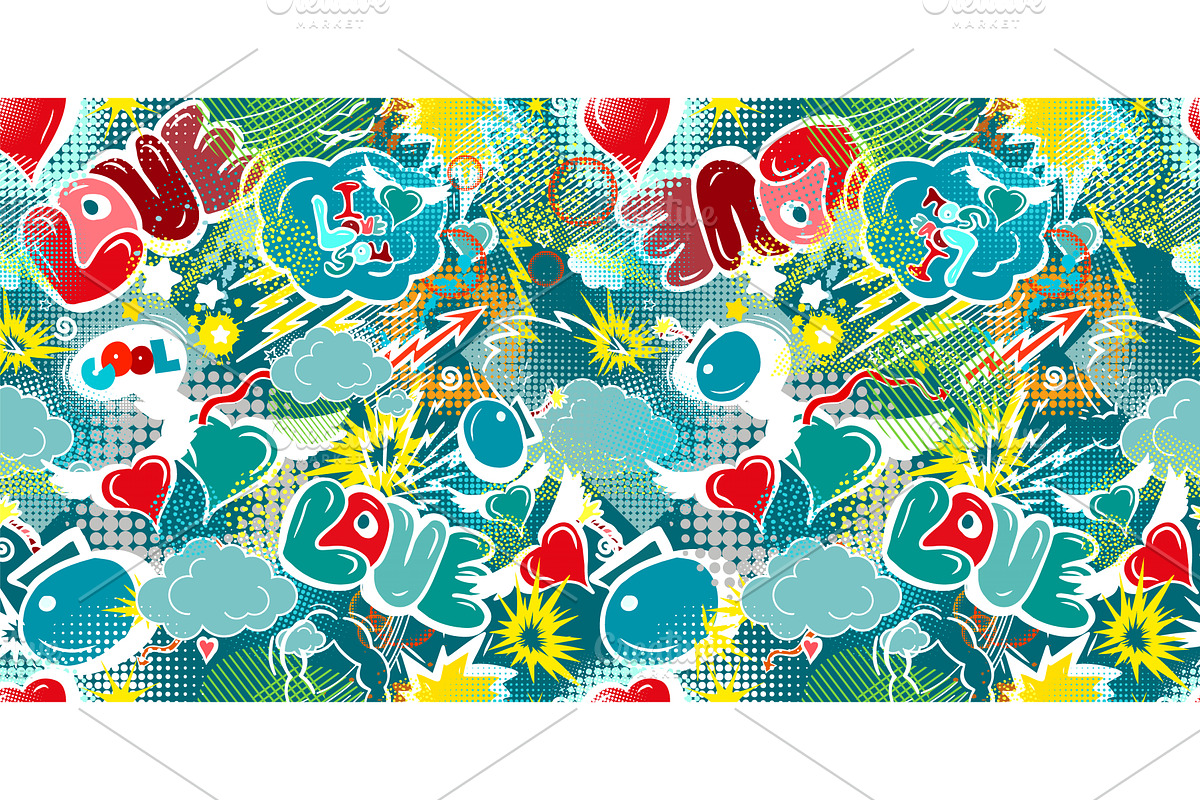 Abstract seamless chaotic pattern, a Texture Illustration by Nenahliadava Design