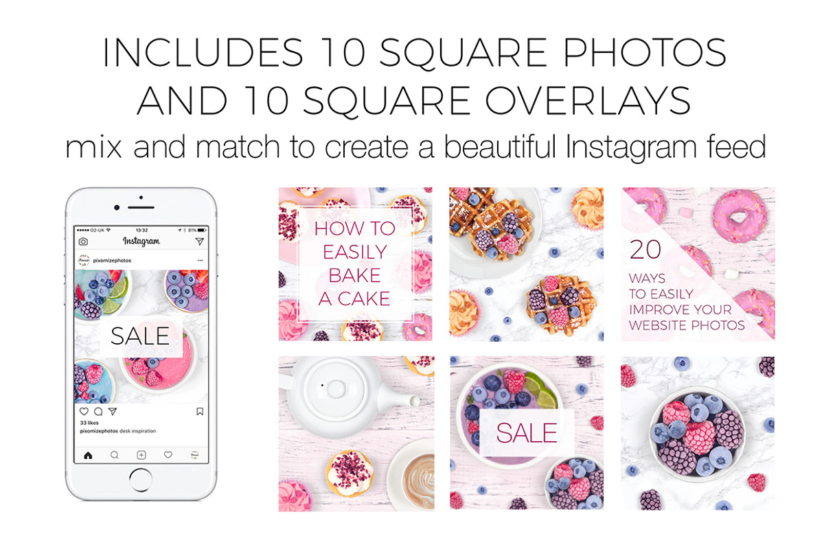 Social Media Pack - Sweet Treats, a Social Media Template by Pixomize (Photo 2 of 7)