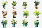 Watercolor House Plants clipart, an Illustration by Designworld (Thumbnail 3 of 6)