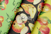 Watercolor Apple & Pear Patterns, a Food Illustration by OlDm_Shop (Thumbnail 5 of 10)