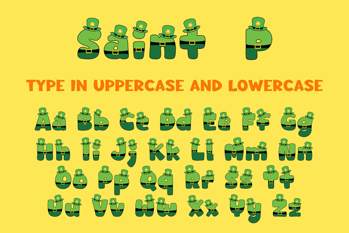 Happy St. Patrick - 6 Color Fonts, a Font by Adalin Shop (Photo 12 of 14)