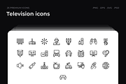 Television icons, an Outline Icon by Wencory (Thumbnail 1 of 2)