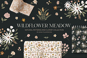 Floral Bundle pattern&clipart 4 in 1, a Background Graphic by Cozy pattern shop (Thumbnail 6 of 10)