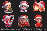 Cute Christmas Baby Santa Sublimatio, an Illustration by RobertsArt (Thumbnail 3 of 5)