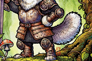 Watercolor Fantasy Creature, Husky, an Illustration by NStudio (Thumbnail 1 of 7)