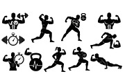Ultimate Fitness Gym Vector Bundle, an Illustration by Creativeshirt (Thumbnail 4 of 51)