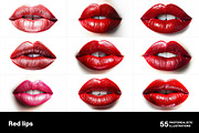 Red lips. Collection, a Beauty & Fashion Photo by Handmadefont (Thumbnail 2 of 12)
