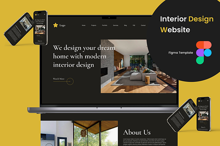 Modern Home Landing Page - Figma Kit, a Landing Page Template by Website Template