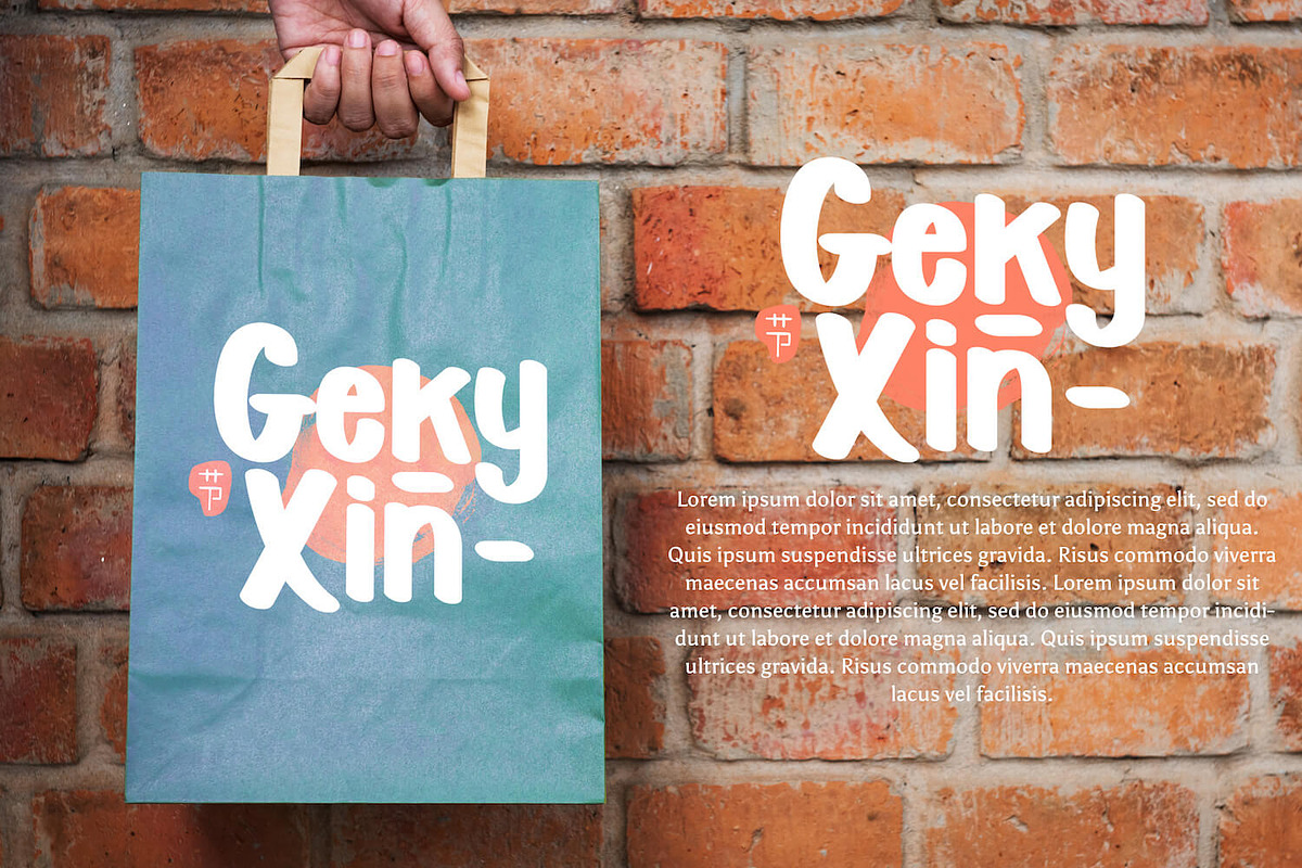 Geky Xin - Playful Display Font, a Handwritten Font by StringLabs (Photo 10 of 15)