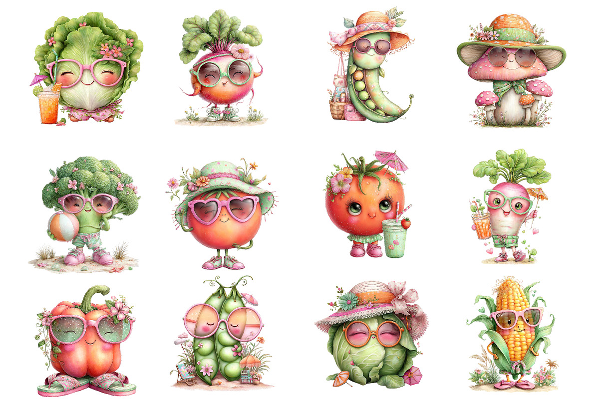 Summer Vegetables Clipart, an Illustration by Designworld (Photo 3 of 4)
