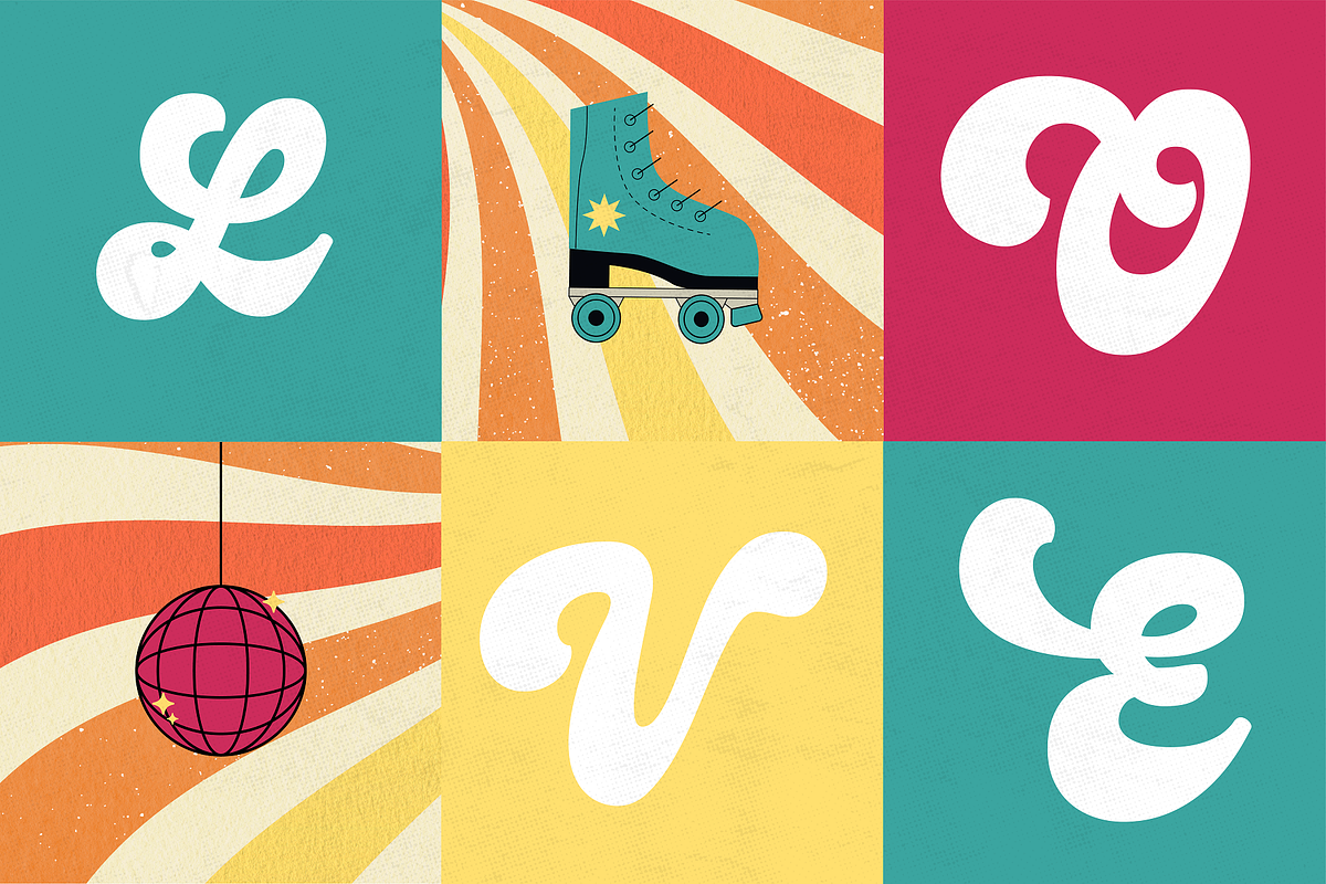 Moonlight - Groovy Disco Typeface, a Script Font by HipFonts (Photo 9 of 11)