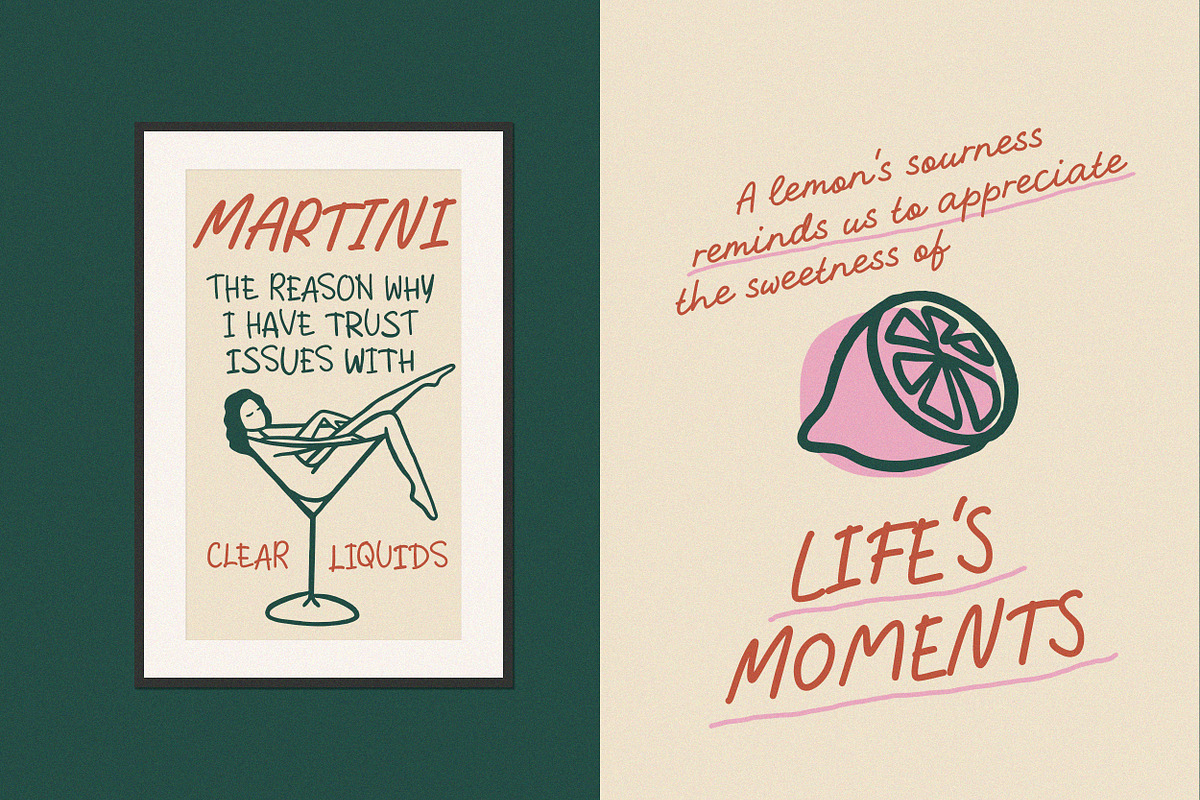 WineChic | Handwriting font | Extras, a Handwritten Font by AnMark (Photo 7 of 10)