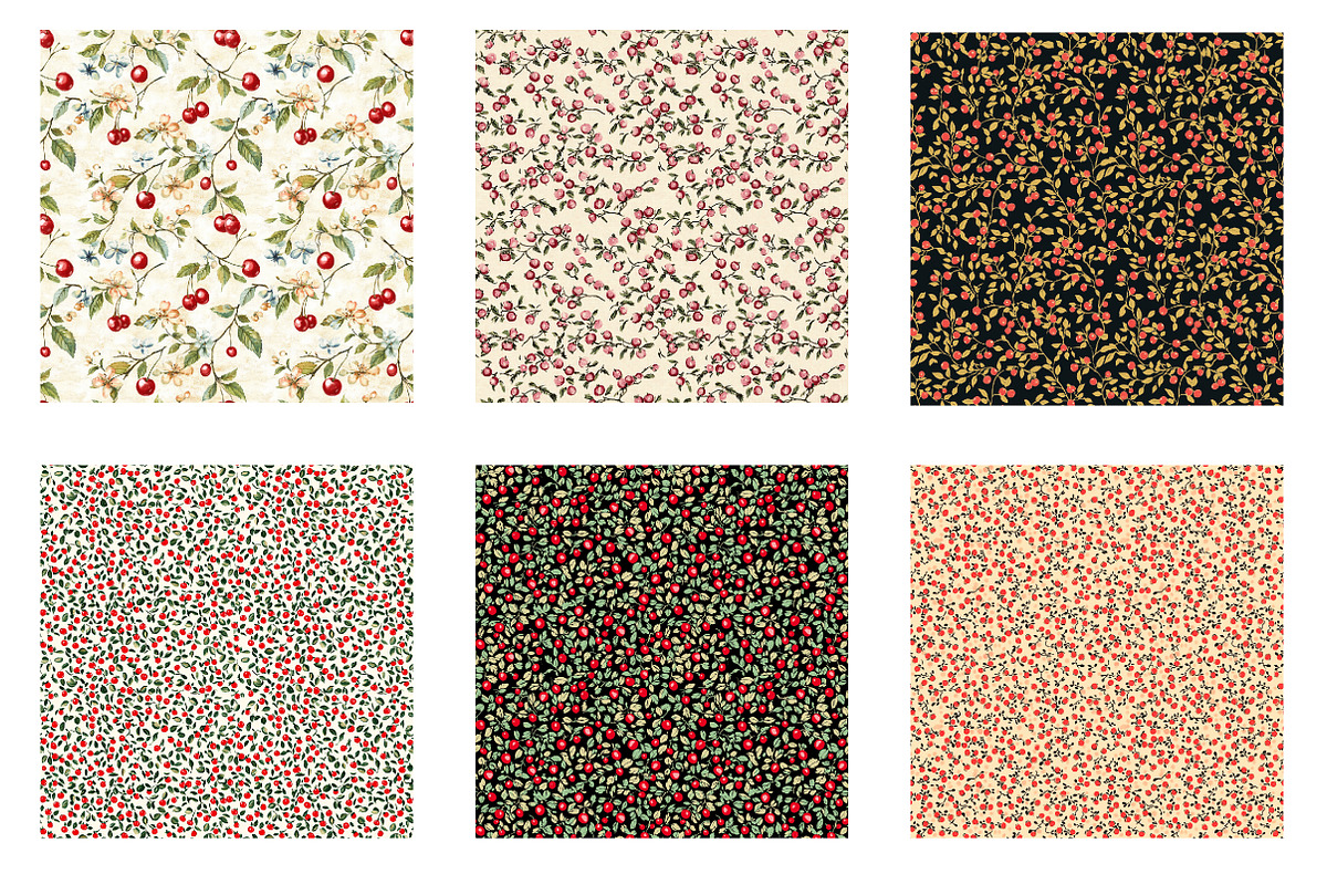Cherries Digital Paper, a Texture Illustration by Designworld (Photo 2 of 5)