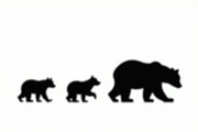 Bear Family Silhouette Bundle, an Illustration by jahid234 (Thumbnail 6 of 9)
