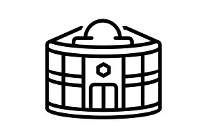 Casino gambling house black icon, an Outline Icon by Creative priyanka