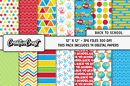 Back to School Digital Papers