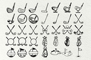 Golf SVG Bundle Sport Icons, an Outline Icon by DENIDigitalArtSudio (Thumbnail 3 of 7)