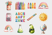 Back To School Clipart, a Seasonal Illustration by Design Market (Thumbnail 3 of 5)