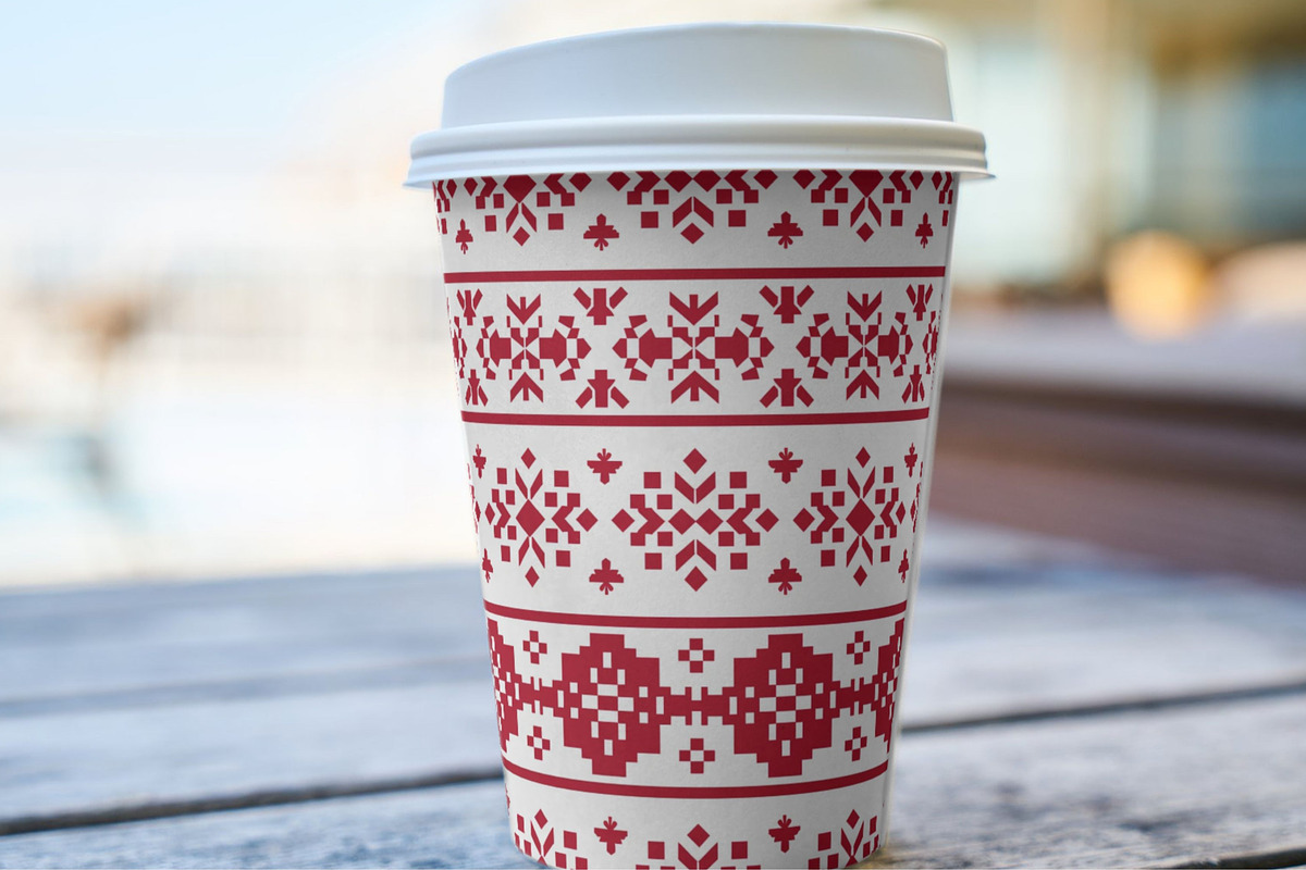 Red & White Nordic Christmas, a Pattern Graphic by Pattern Whimsy (Photo 10 of 10)